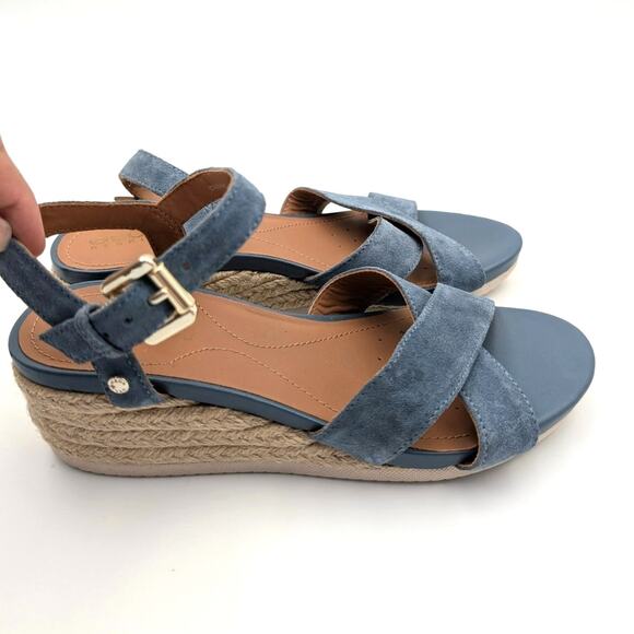 Geox D Ischia Corda C Women's Wedge Sandals Open Toe Avio Size US6.5 EU36.5 - Picture 3 of 11